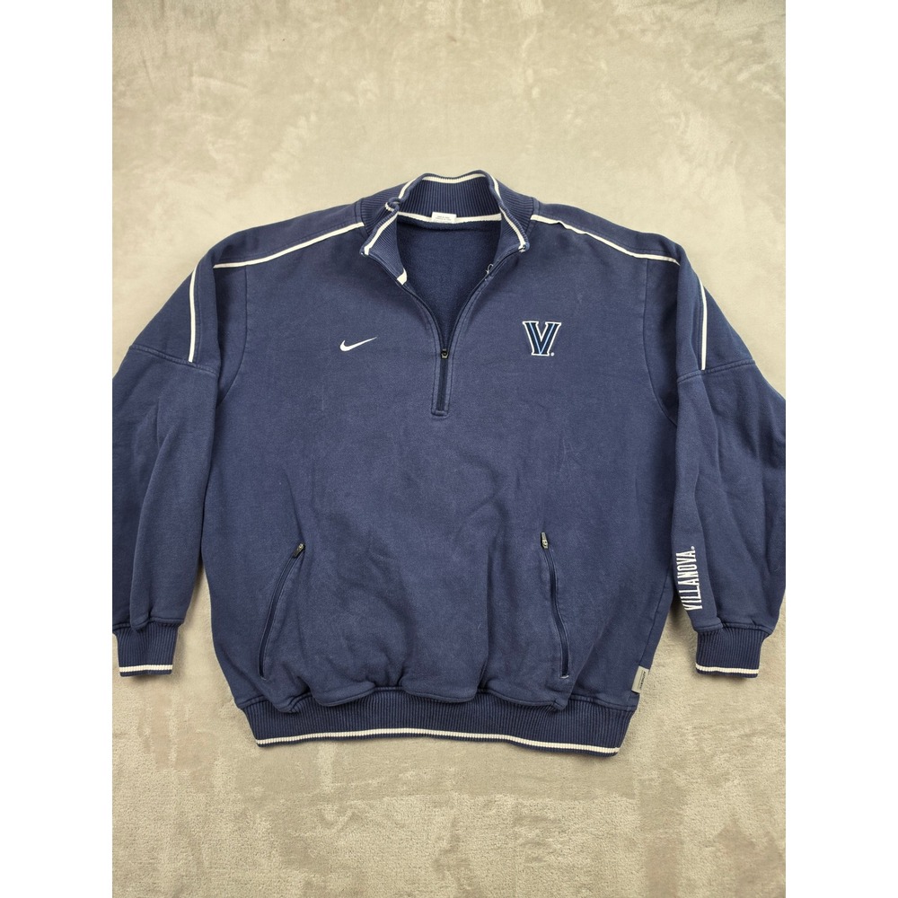 Nike 1/4 Zip Sweatshirt Mens‎ XXL Blue Villanova Wildcats Fleece Pullover
